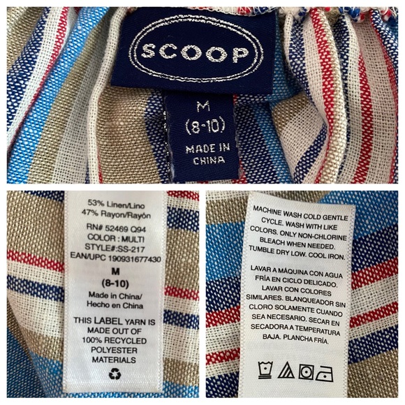 Scoop Off The Shoulder Linen Blend Dress - Picture 14 of 14